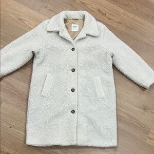 Abercrombie & Fitch Cream Teddy Jacket